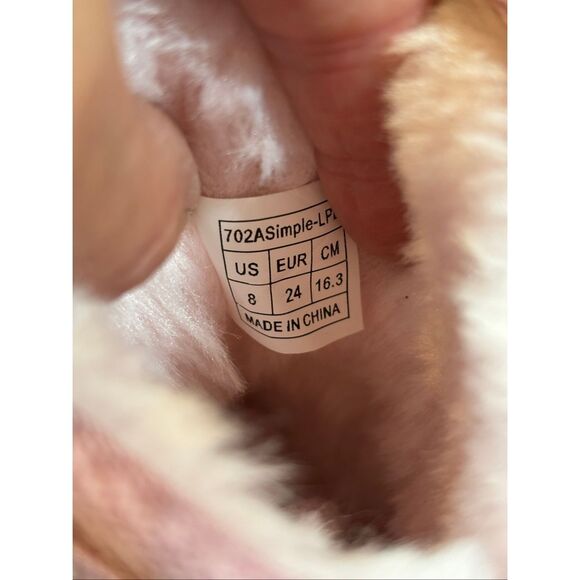 Weestep Girls pink leopard casual winter snow boots size 8 - Picture 9 of 9